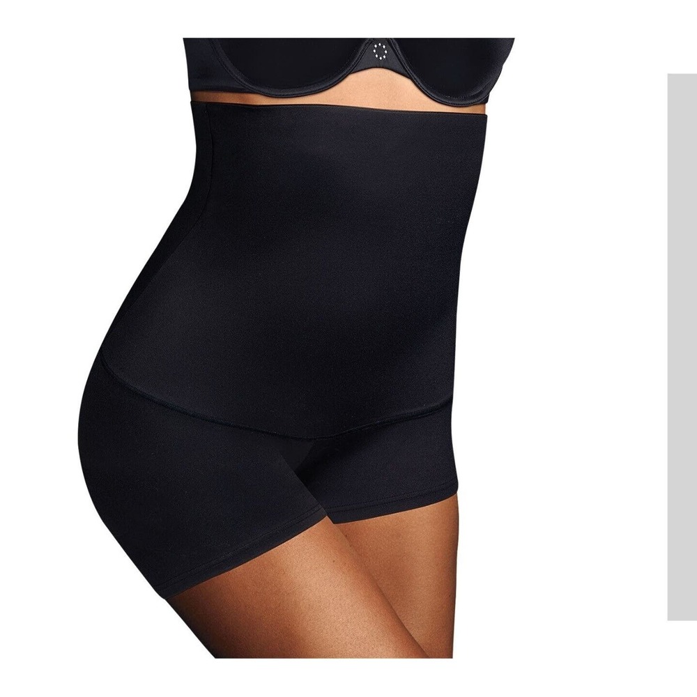 NWT Flexees High Waist Girlshort shapeware woman's 13/15 Black